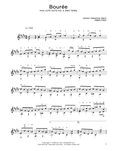 Bouree von Johann Sebastian Bach (Download) 