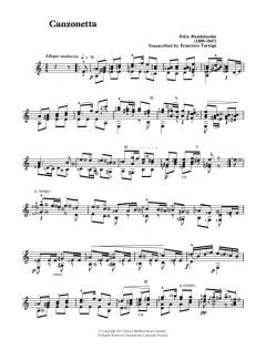 Canzonetta von Felix Mendelssohn (Download) 