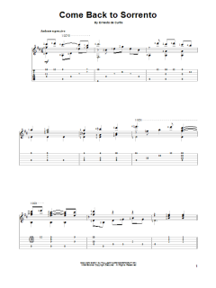 Come Back To Sorrento von Ernesto de Curtis (Download) 