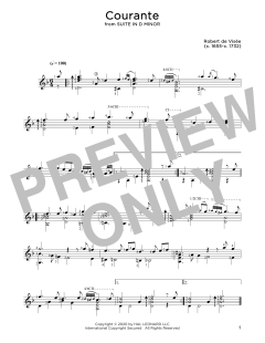 Courante von Robert de Visée (Download) 