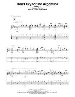 Don't Cry For Me Argentina von Tim Rice (Download) 