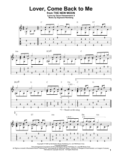 Lover, Come Back To Me von Sigmund Romberg (Download) 