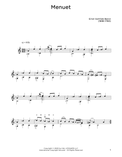 Menuet von Ernst Gottlieb Baron (Download) 