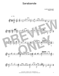 Sarabande von Ludovico Roncalli (Download) 