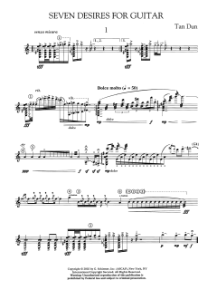 Seven Desires For Guitar von Tan Dun (Download) 