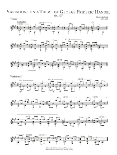 Variations On A Theme Of Handel von Mauro Giuliani (Download) 
