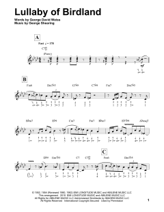 Lullaby Of Birdland von George Shearing (Download) 