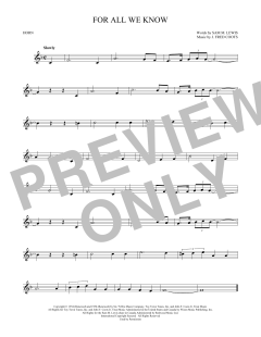 For All We Know von Fred Coots (Download) 