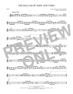 The Ballad Of John And Yoko von The Beatles (Download) 