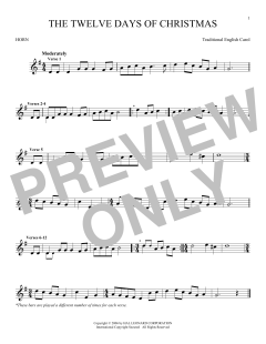 The Twelve Days Of Christmas von Traditional English Carol (Download) 