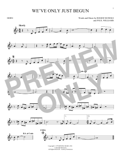 We've Only Just Begun von The Carpenters (Download) 