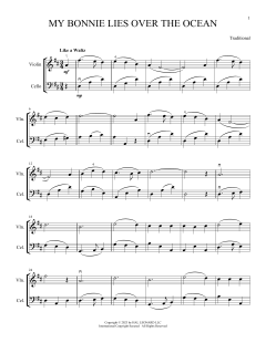My Bonnie Lies Over The Ocean von Traditional (Download) 