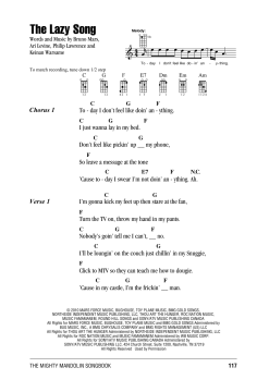 The Lazy Song von Bruno Mars (Download) 