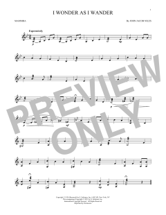 I Wonder As I Wander von John Jacob Niles (Download) 
