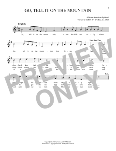 Go, Tell It On The Mountain von John W. Work Jr. (Download) 