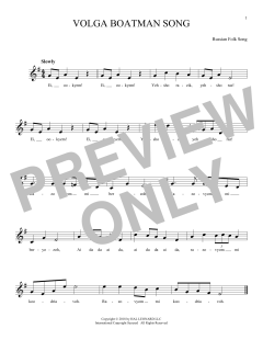 Song Of The Volga Boatman (Download) 