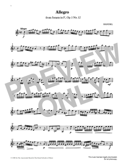 Allegro von Georg Friedrich Händel (Download) 