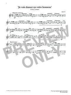 Je vais danser en votre honneur from Graded Music for Tuned Percussion, Book I von Georges Bizet (Download) 