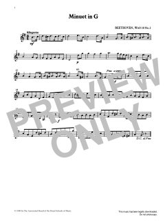 Minuet in G von Ludwig van Beethoven (Download) 