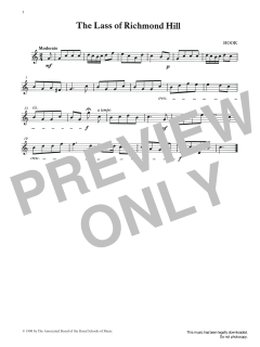 The Lass of Richmond Hill from Graded Music for Tuned Percussion, Book I von James Hook (Download) 