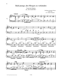 Bald prangt, den Morgen zu verkÃ¼nden von Wolfgang Amadeus Mozart (Download) 