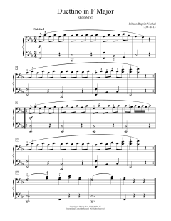Duettino In F Major von Johann Baptist Vanhal (Download) 