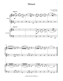 Minuet von Giovanni Rutini (Download) 