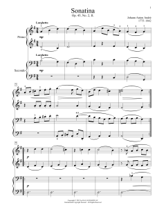 Sonatina, Op. 45, No. 2, II. Rondo von Johann Anton André (Download) 