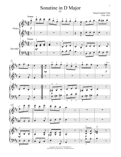 Sonatine In D Major von Daniel Gottlob Türk (Download) 