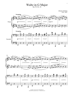 Waltz In G Major, Op. 39, No. 10 von Johannes Brahms (Download) 
