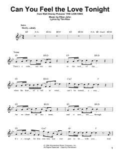 Can You Feel The Love Tonight von Elton John (Download) 
