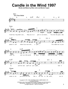 Candle In The Wind 1997 von Elton John (Download) 