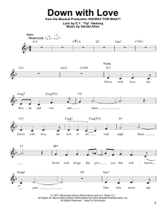 Down With Love von Harold Arlen (Download) 