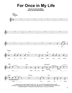For Once In My Life von Stevie Wonder (Download) 