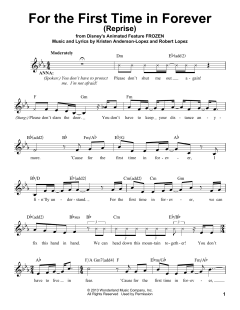 For The First Time In Forever von Robert Lopez (Download) 