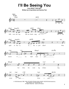 I'll Be Seeing You von Sammy Fain (Download) 