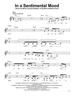 In A Sentimental Mood von Duke Ellington (Download) 
