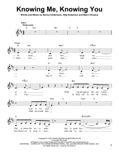 Knowing Me, Knowing You von ABBA (Download) 