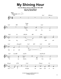 My Shining Hour von Harold Arlen (Download) 