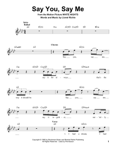 Say You, Say Me von Lionel Richie (Download) 