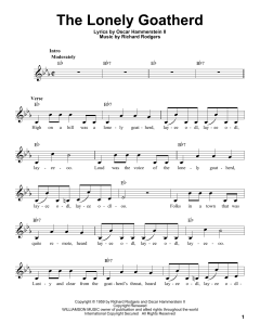 The Lonely Goatherd von Richard Rodgers (Download) 