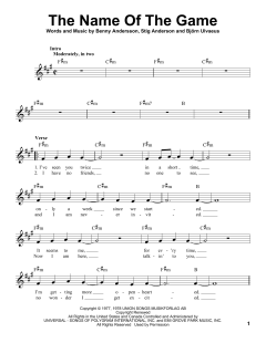 The Name Of The Game von ABBA (Download) 