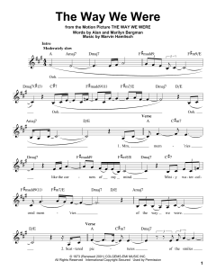 The Way We Were von Barbra Streisand (Download) 