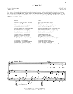 Poeme D'Un Jour: Recontre von Gabriel Fauré (Download) 