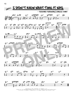 I Didn't Know What Time It Was von Richard Rodgers (Download) 
