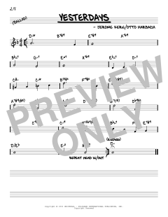 Yesterdays von Jerome Kern (Download) 