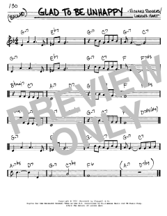 Glad To Be Unhappy von Richard Rodgers (Download) 