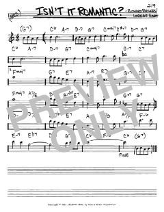 Isn't It Romantic? von Richard Rodgers (Download) 