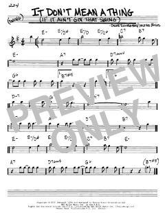 It Don't Mean A Thing von Duke Ellington (Download) 