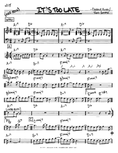 It's Too Late von Carole King (Download) 